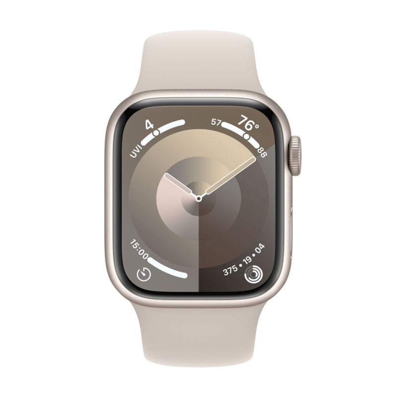 смарт-часы apple watch series 9, 45мм, s/m sport band, сияющая звезда (mr963)