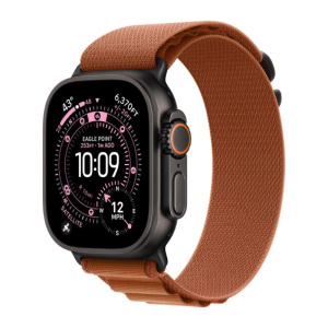 умные часы apple watch series ultra 3 (2025) 49 мм, black titanium case, terra cotta alpine loop