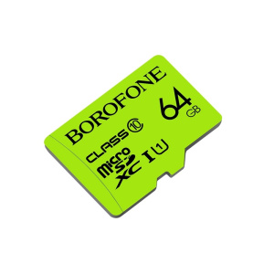 карта памяти borofone microsdhc 64gb (class 10)
