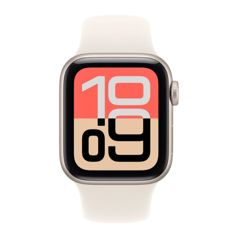 умные часы apple watch series se 3 (2025) gps 40 мм, starlight aluminum case, starlight sport band s/m