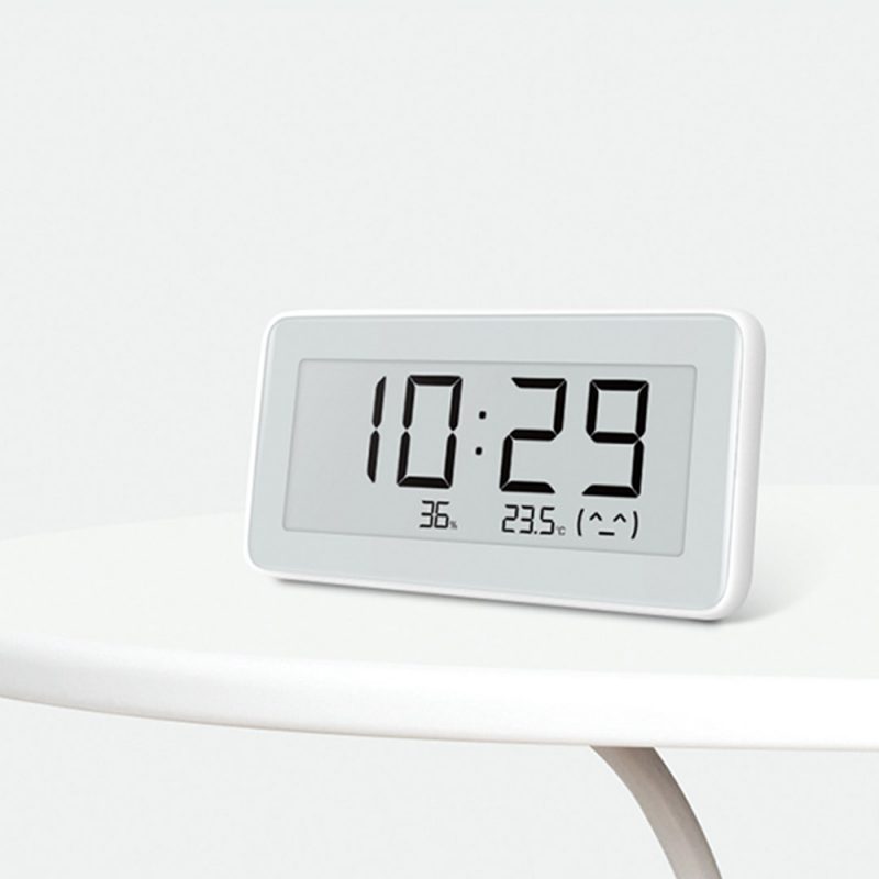 настольные часы с датчиком температуры и влажности xiaomi mijia temperature and humidity electronic watch white (белые)