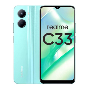 смартфон realme c33 4/64 гб ru, dual nano sim, голубой