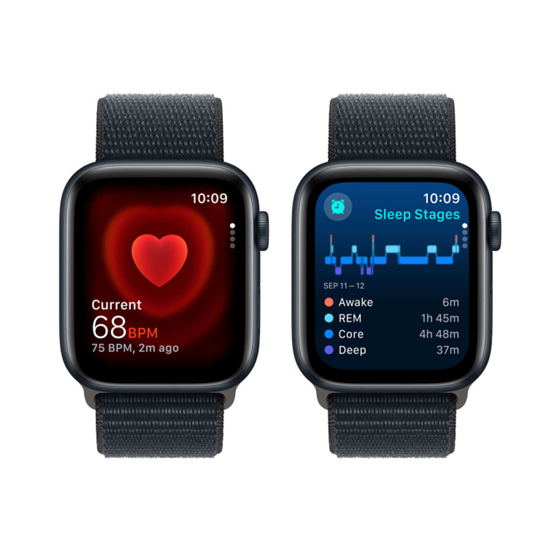 умные часы apple watch series se (2023) gen 2 40 мм aluminium case, midnight sport loop (mre03)