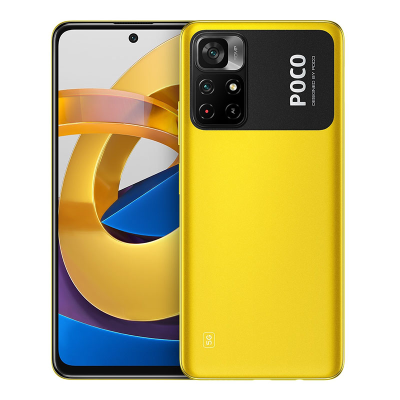 смартфон xiaomi poco m4 pro 5g 4/64 гб global, желтый poco