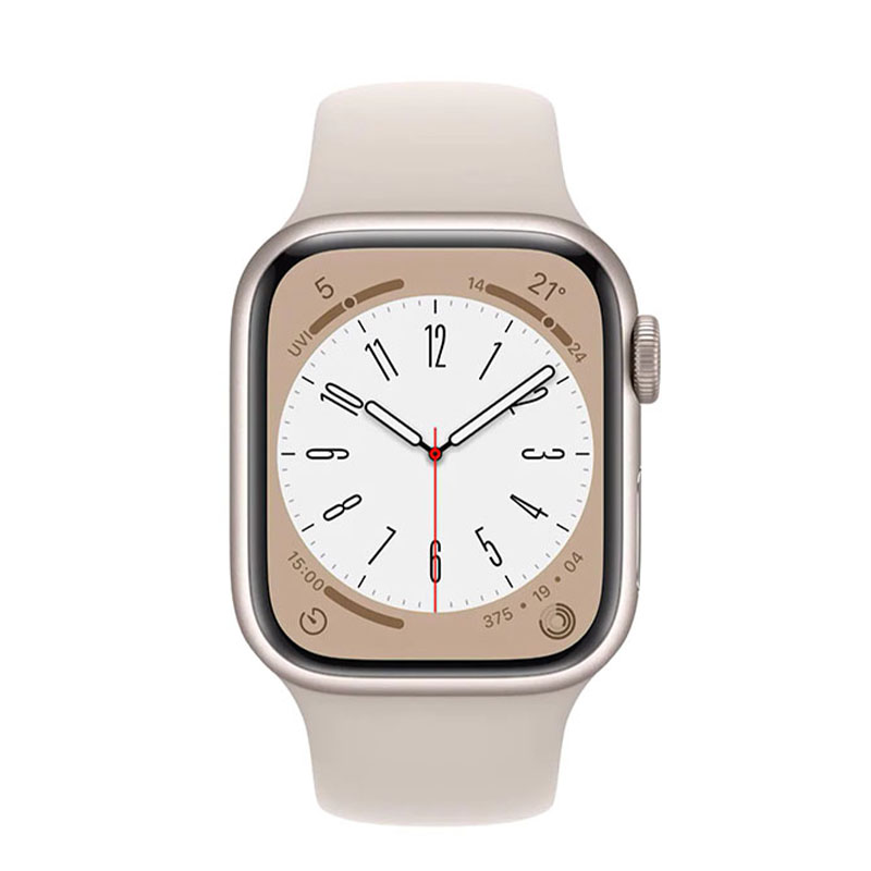 умные часы apple watch series 8 gps 41мм starlight aluminum case with starlight sport band