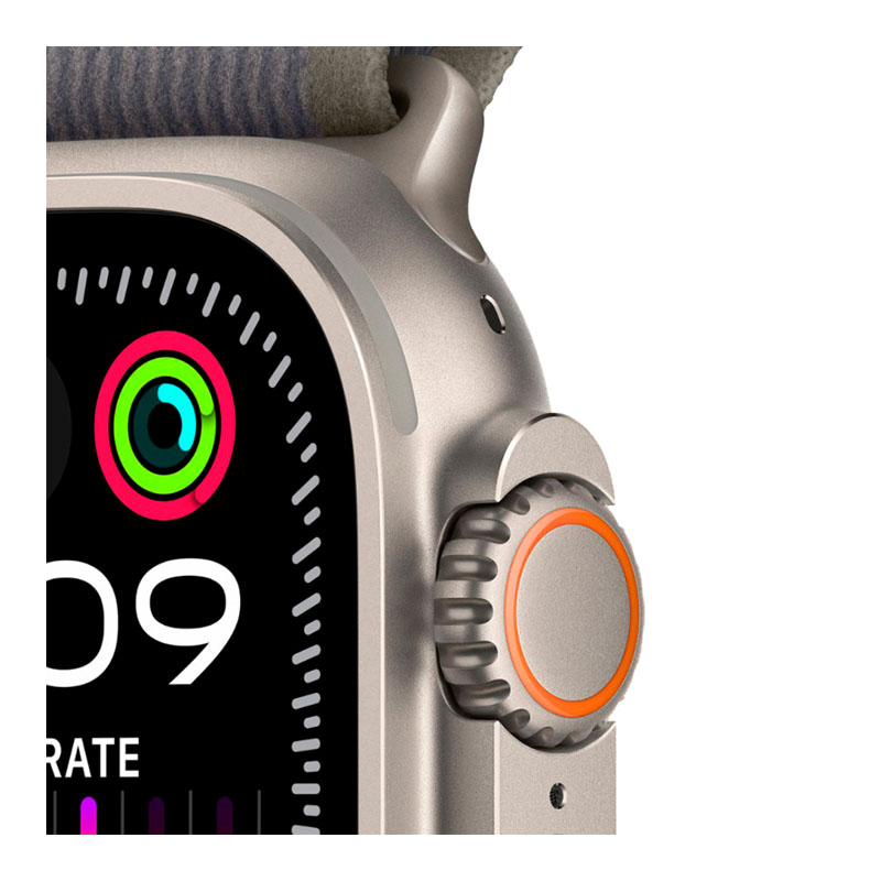 смарт-часы apple watch ultra 2 gps + cellular, 49мм, m/l, ремешок trail зеленый/серый