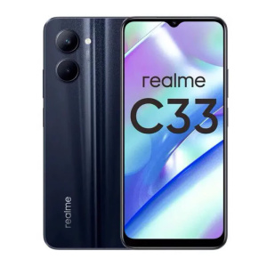 смартфон realme c33 4/128 гб ru, dual nano sim, черный
