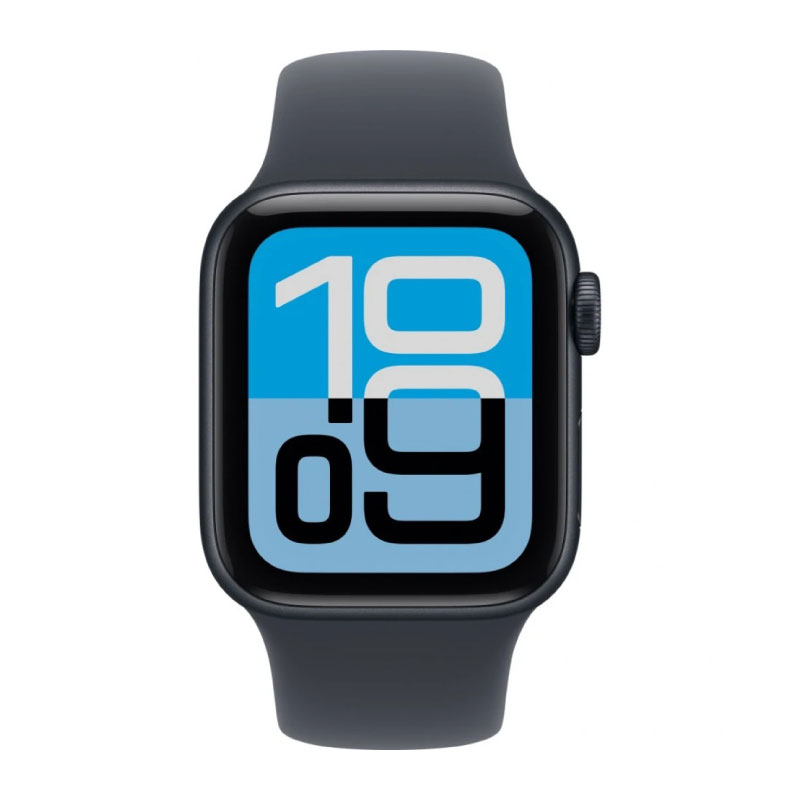 умные часы apple watch series se 3 (2025) gps 40 мм, midnight aluminum case, midnight sport band s/m