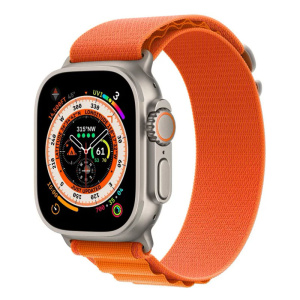 умные часы apple watch ultra gps + cellular 49мм titanium case with orange alpine loop mqeu3, оранжевый