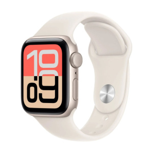 умные часы apple watch series se 3 (2025) gps 40 мм, starlight aluminum case, starlight sport band s/m