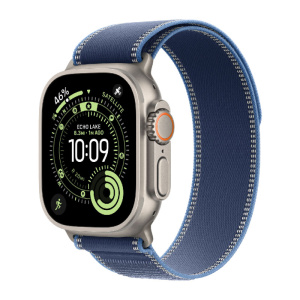 умные часы apple watch series ultra 3 (2025) 49 мм, natural titanium case, blue trail loop