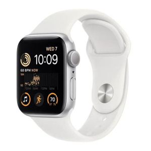 умные часы apple watch series se gen 2 44 мм aluminium case, white sport band mnth3ll/a (размер s/m)