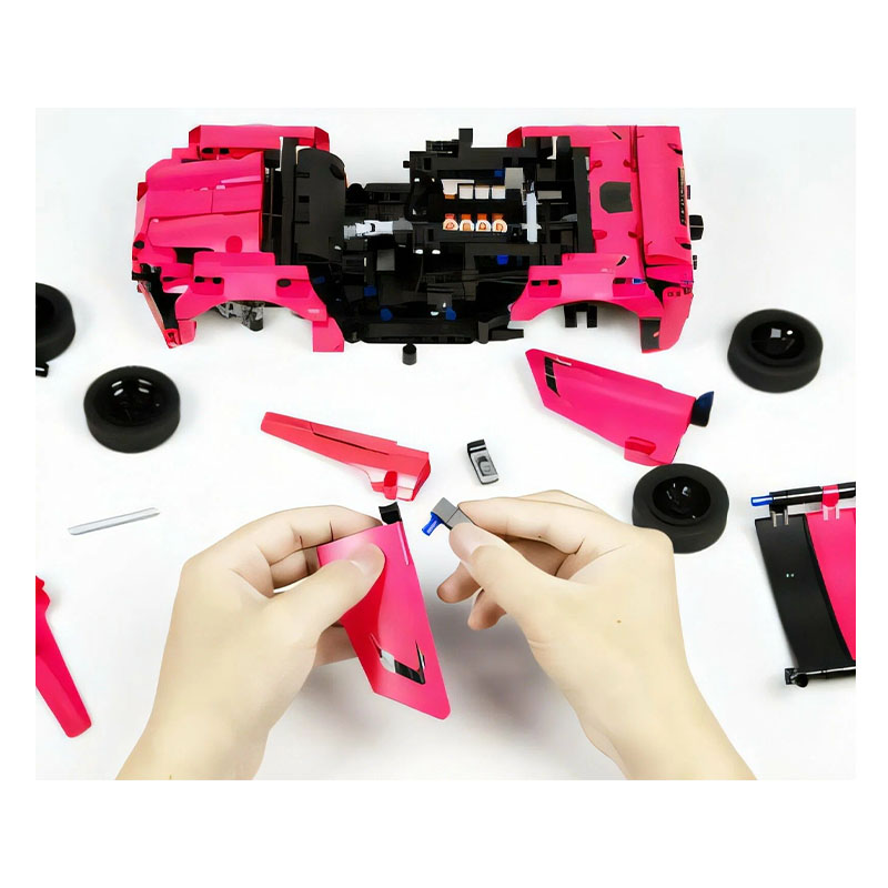 конструктор onebot building block supercar pink