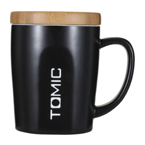 кружка xiaomi tomicceramic cup with bamboo cover black (tcl1314)
