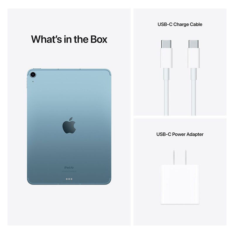 планшет apple ipad air (2022) 64 гб wi-fi blue (mm9e3)