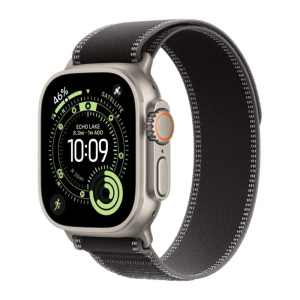 умные часы apple watch series ultra 3 (2025) 49 мм, natural titanium case, black trail loop