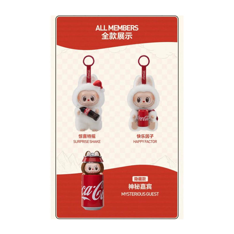 коллекционная фигурка pop mart labubu coca-cola