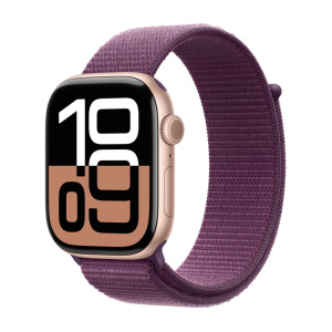 умные часы apple watch series 10 (2024) 46 мм, aluminium case, loop band,  plum (mwwv3)