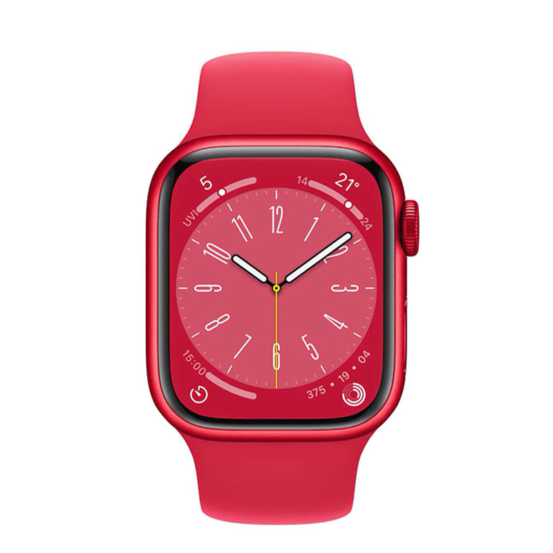 умные часы apple watch series 8 gps 41мм red aluminum case with red sport band