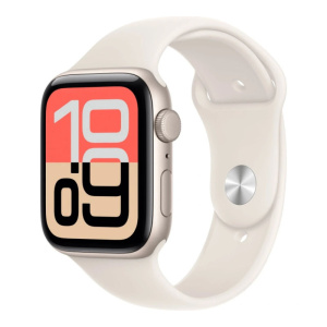 умные часы apple watch series se 3 (2025) gps 44 мм, starlight aluminum case, starlight sport band m/l